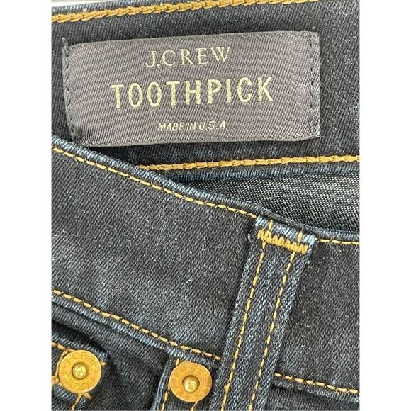 J Crew Toothpick Jeans Ankle Women's‎ Size 26 Dark Wash Blue - Picture 4 of 12